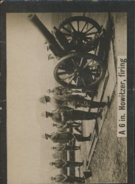 1901 OGDEN'S GUINEA GOLD CIGARETTES HOWITZER FIRING POOR 6 INCH MILITARY