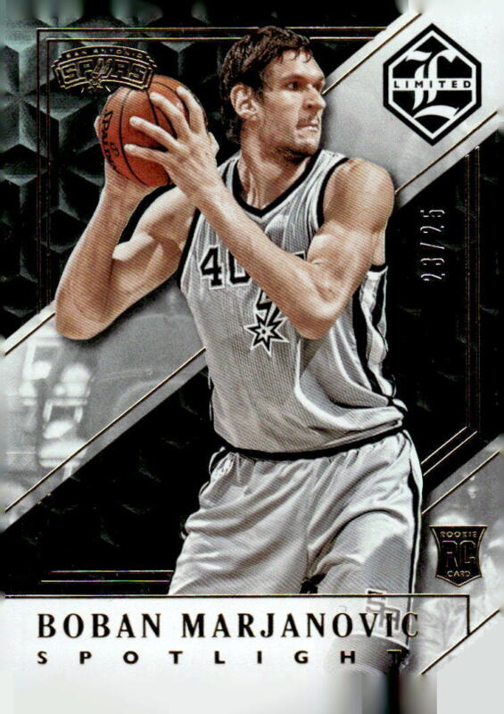 2015 PANINI LIMITED BOBAN MARJANOVIC 186 GOLD SPOTLIGHT RC /25 SAN ANTONIO SPURS