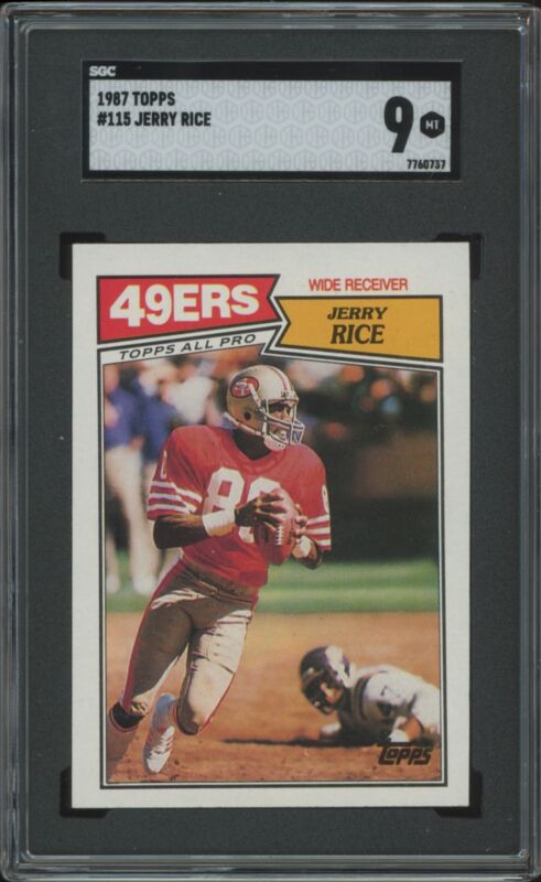 1987 TOPPS JERRY RICE 115 MINT ALL PRO SGC 9 FOOTBALL SAN FRANCISCO 49ERS