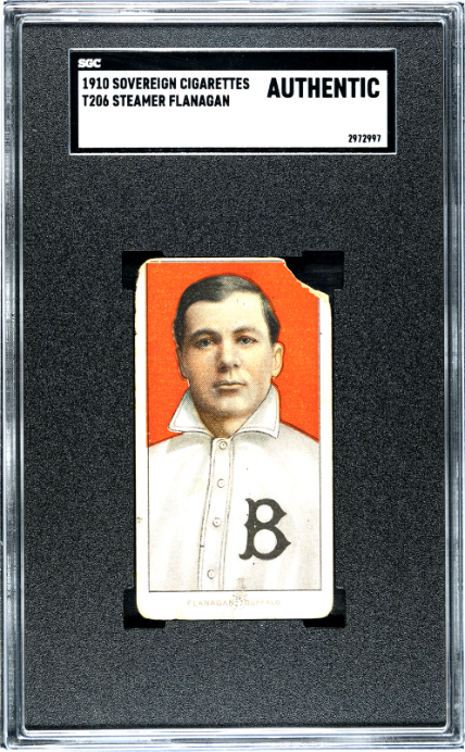 1909 T206 STEAMER FLANAGAN NNO POOR SOVEREIGN 350 SGC A BASEBALL BUFFALO BISONS