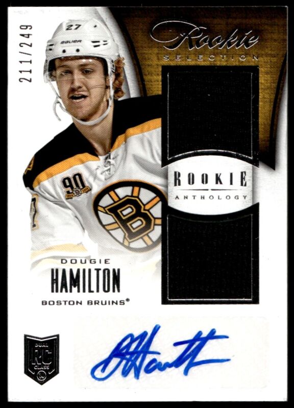 2013 ROOKIE ANTHOLOGY DOUGIE HAMILTON 109 MT AUTOGRAPH JERSEY RC 211/249 BRUINS