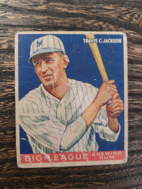 1933 GOUDEY TRAVIS JACKSON 102 FAIR BASEBALL NEW YORK GIANTS
