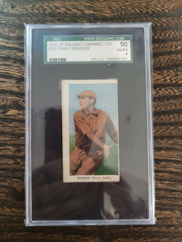 1910 E93 CHIEF BENDER STANDARD CARAMEL SGC 4 PHILADELPHIA