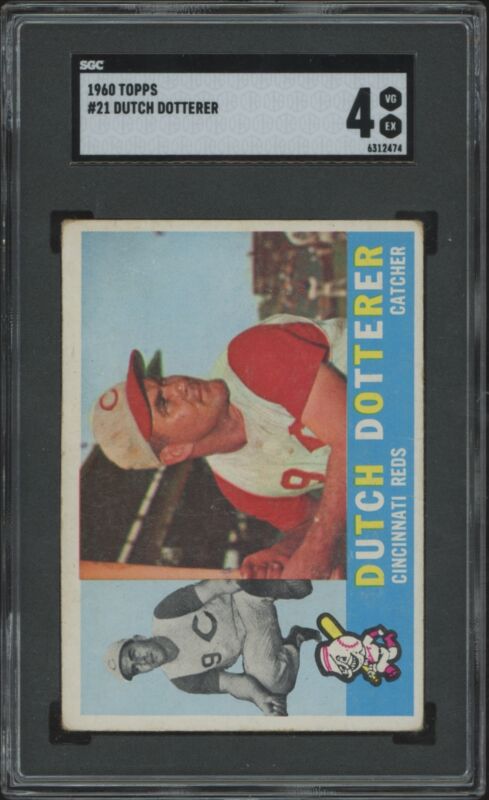 1960 TOPPS DUTCH DOTTERER 21 VG-EX SGC 4 BASEBALL CINCINNATI REDS ...