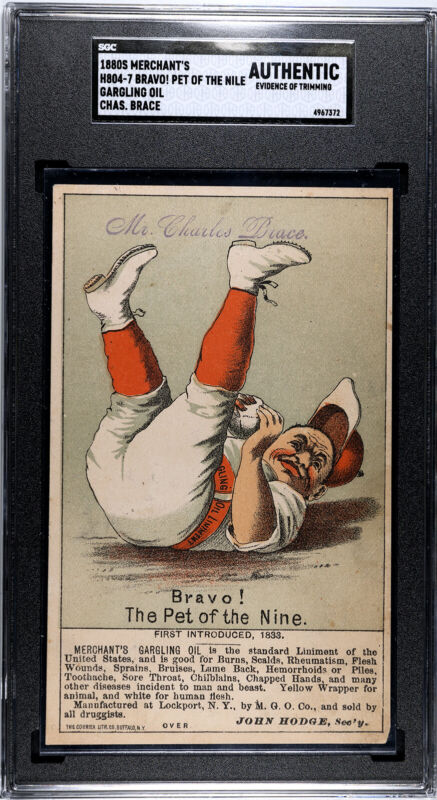 1880 H804-7 BRAVO! THE PET OF THE NINE. MERCHANT'S GARGLING OIL SGC A BRACE