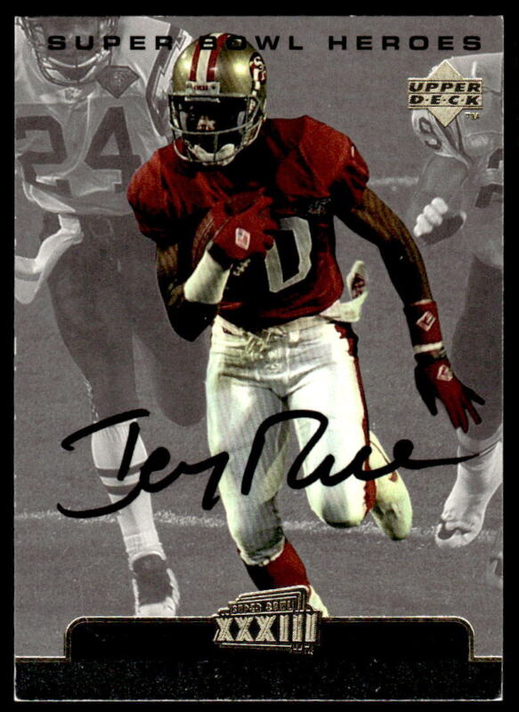 1999 UPPER DECK JERRY RICE 23 SUPER BOWL XXXIII AUTOGRAPH SAN FRANCISCO 49ERS
