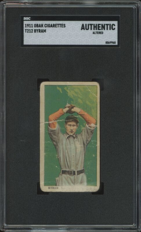 1909 T212 HERB BYRAM NNO POOR OBAK SGC A BASEBALL SACRAMENTO SACTS