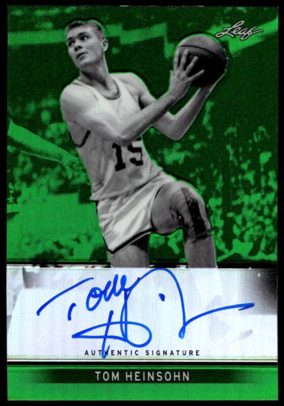2012 LEAF METAL TOM HEINSOHN BA-TH2 MINT GREEN AUTOGRAPH 44844 BOSTON CELTICS