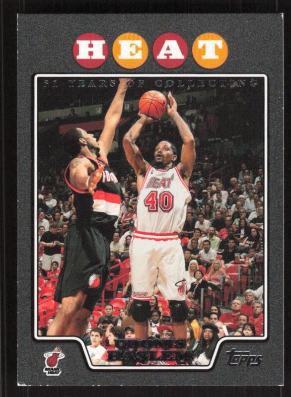 2008 TOPPS UDONIS HASLEM 72 MINT BLACK 2/51 BASKETBALL MIAMI HEAT