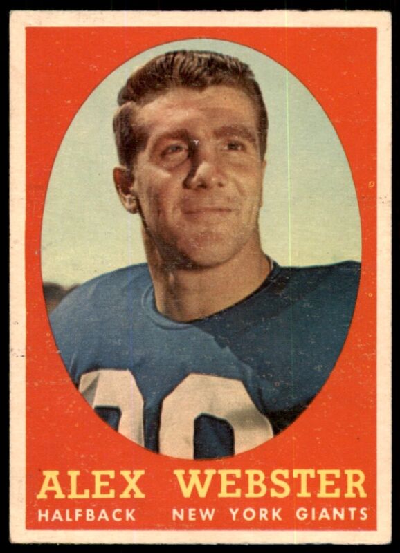 1958 TOPPS ALEX WEBSTER 30 VG-EX FOOTBALL NEW YORK GIANTS