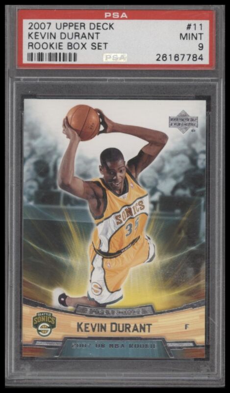 2007 UPPER DECK ROOKIE BOX SET KEVIN DURANT 11 MINT PSA 9 SEATTLE SUPERSONICS