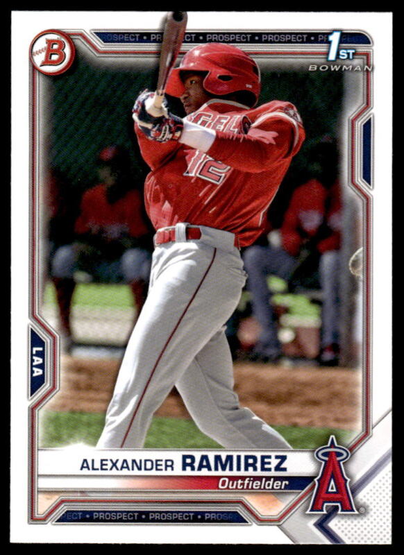 2021 BOWMAN ALEXANDER RAMIREZ BP-145 MINT 1ST RC BASEBALL LOS ANGELES ANGELS