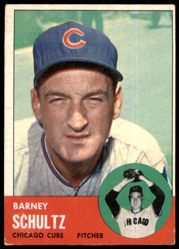 1963 TOPPS BARNEY SCHULTZ 452 VG-EX BASEBALL CHICAGO CUBS