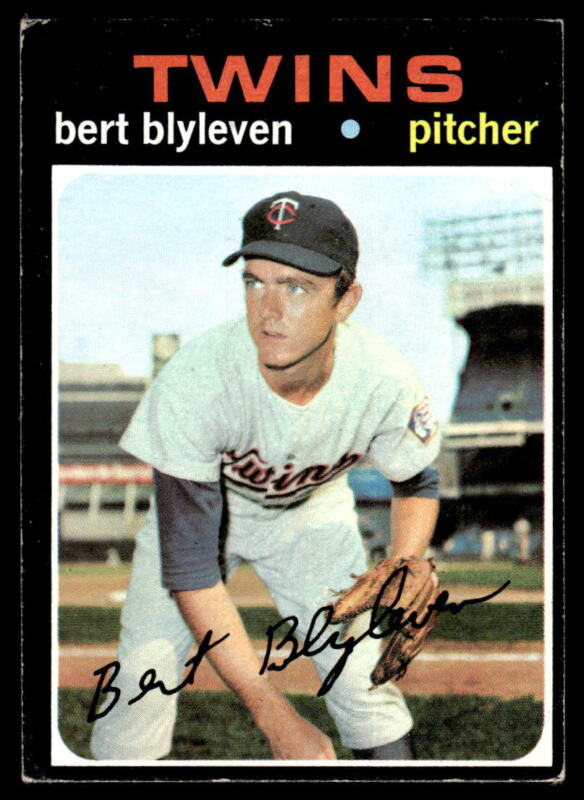 1971 TOPPS BERT BLYLEVEN 26 VG HOF RC BASEBALL MINNESOTA TWINS