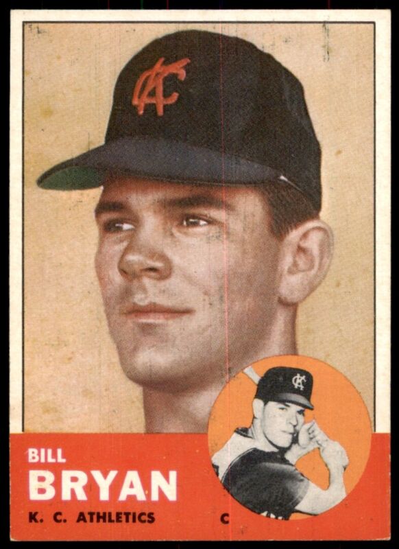 1963 TOPPS BILL BRYAN 236 EXMT RC BASEBALL KANSAS CITY ATHLETICS