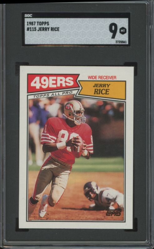 1987 TOPPS JERRY RICE 115 MINT ALL PRO SGC 9 FOOTBALL SAN FRANCISCO 49ERS
