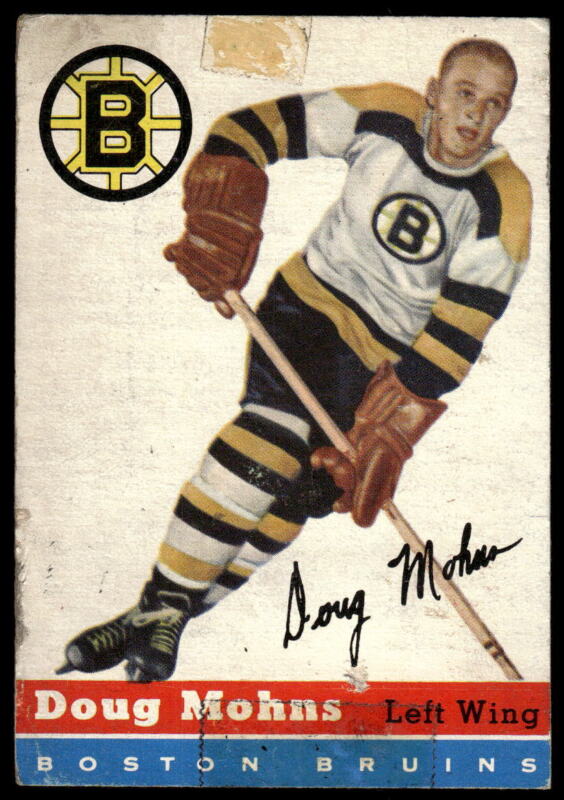 1954 TOPPS DOUG MOHNS 18 POOR RC HOCKEY BOSTON BRUINS