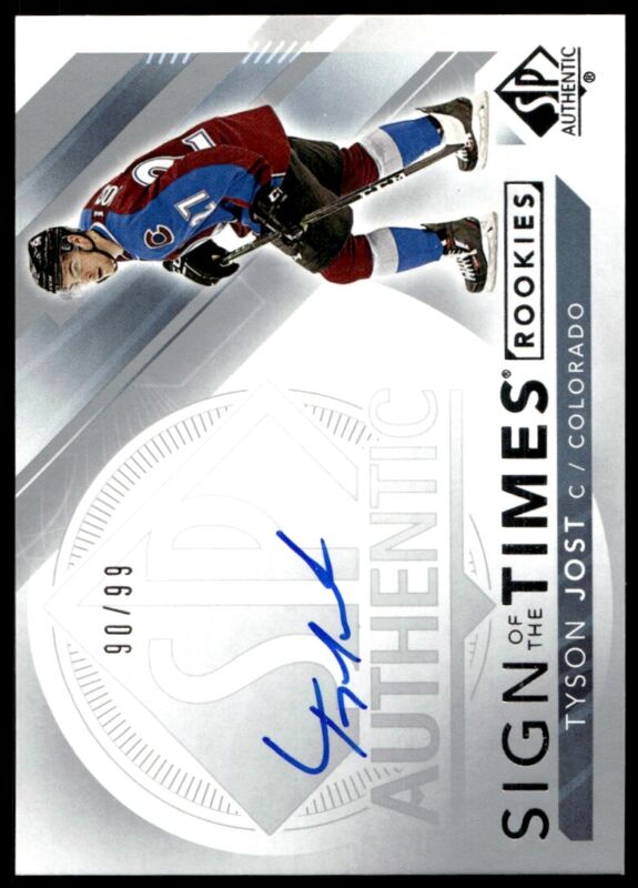 2017 SP AUTHENTIC TYSON JOST SOTR-TJ MINT UPDATE RC AUTOGRAPH 90/99 AVALANCHE