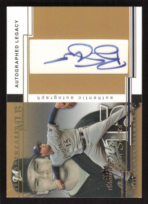 2005 FLEER SHOWCASE BEN SHEETS 23 AUTOGRAPHED LEGACY 378/427 MILWAUKEE BREWERS