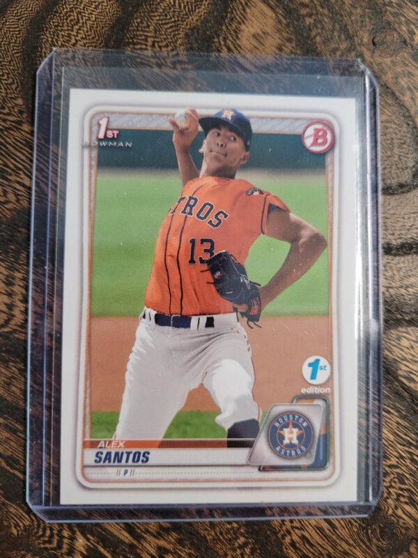 2020 BOWMAN ALEX SANTOS 1ST EDITION BASEBALL CARD Houston Astros INVEST