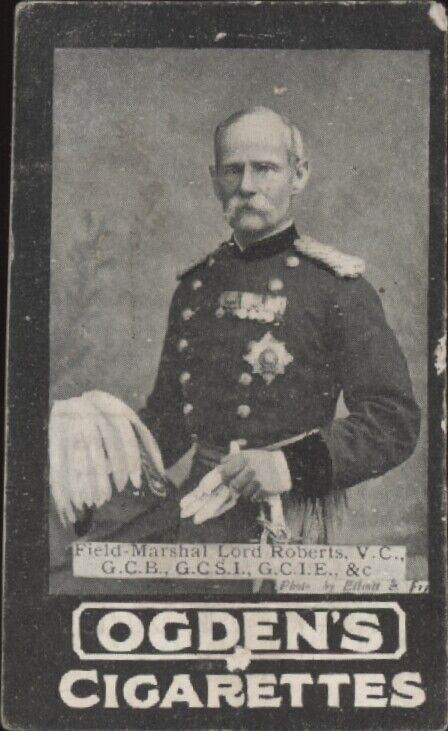 1901 OGDEN'S CIGARETTES FIELD MARSHALL LORD ROBERTS GD MILITARY LEADING GENERAL