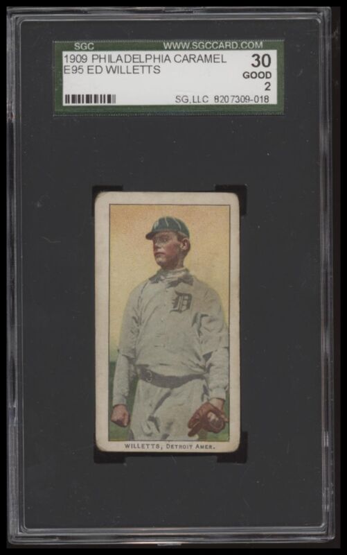 1909 E95 ED WILLETTS NNO GOOD PHILADELPHIA CARAMEL SGC 2 BASEBALL DETROIT TIGERS