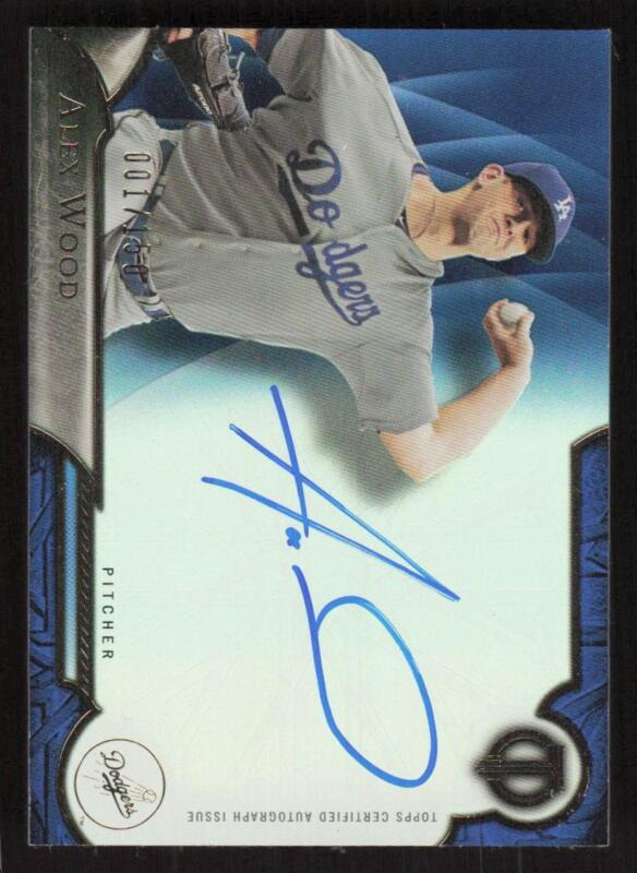 2016 TOPPS TRIBUTE ALEX WOOD TA-AW TRIBUTE AUTOGRAPHS BLUE 1/150 DODGERS