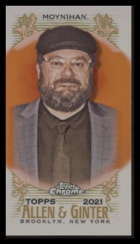 2021 ALLEN & GINTER CHROME BOBBY MOYNIHAN 244 ORANGE REFRACTOR 16/25 SNL