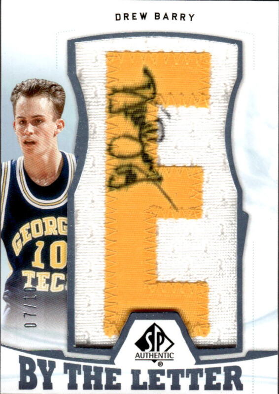 2013 SP AUTHENTIC DREW BARRY BL-DB BY THE LETTER SIGNATURES U 7/10 KENTUCKY