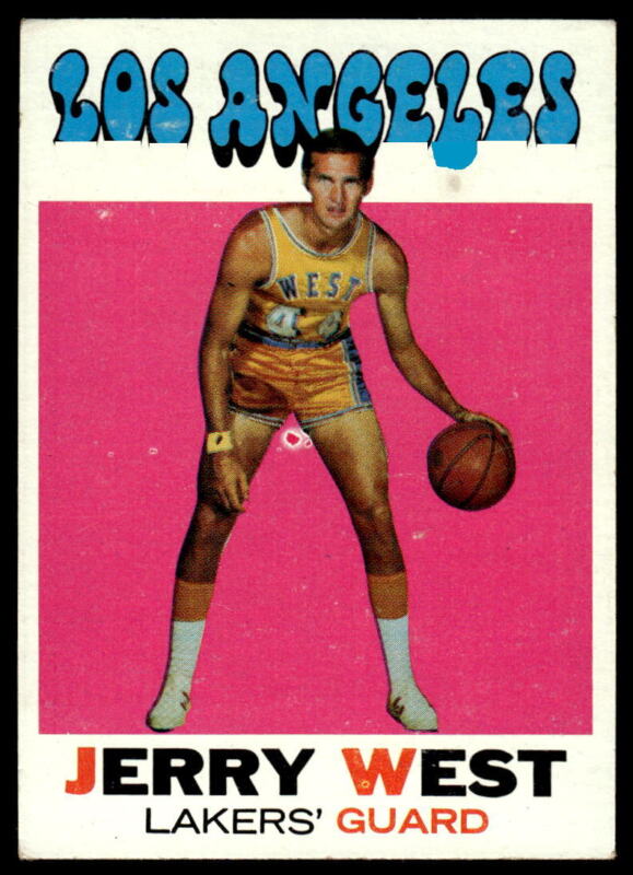 1971 TOPPS JERRY WEST 50 VG-EX BASKETBALL LOS ANGELES LAKERS