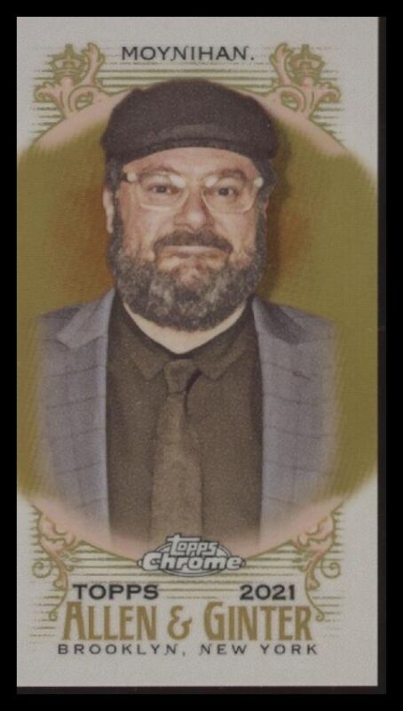 2021 TOPPS ALLEN & GINTER CHROME BOBBY MOYNIHAN 244 MINI GOLD REFRACTOR /50 SNL