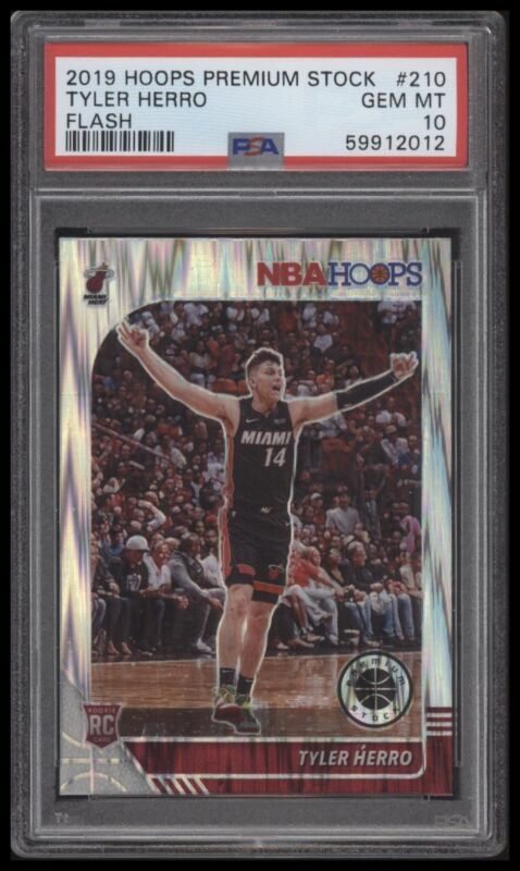 2019 HOOPS PREMIUM STOCK TYLER HERRO 210 GEM MINT PRIZMS FLASH RC PSA 10 HEAT
