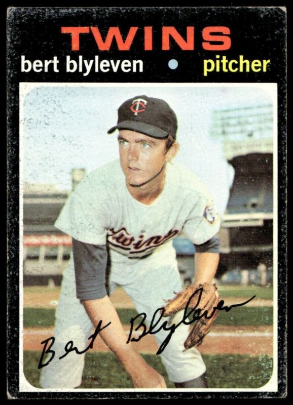 1971 TOPPS BERT BLYLEVEN 26 VG HOF RC BASEBALL MINNESOTA TWINS