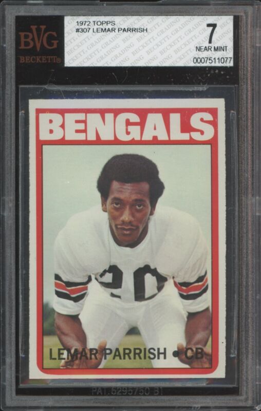 1972 TOPPS LEMAR PARRISH 307 NRMT RARE HIGH # BVG 7 FOOTBALL CINCINNATI BENGALS