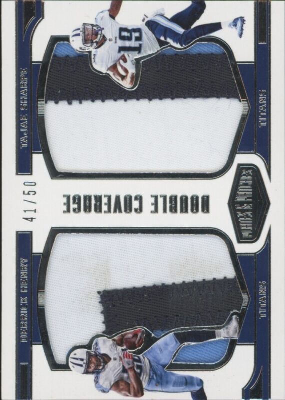 2016 PLATES & PATCHES DERRICK HENRY DC-HS MT RC TAJAE SHARPE DOUBLE 41/50 TITANS