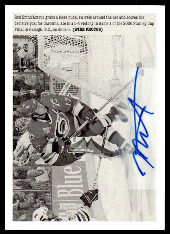 2015 UPPER DECK PORTFOLIO ROD BRIND'AMOUR 265 WIRE AUTOGRAPH CAROLINA HURRICANES