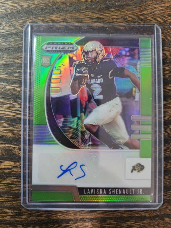 2020 PRIZM LAVISKA SHENAULT DRAFT AUTO GREEN CAMO RC ROOKIE 25/25 JAGUARS