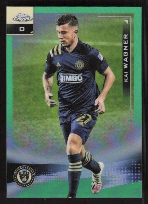 2021 TOPPS CHROME MLS KAI WAGNER 153 NEON GREEN REFRACTOR 92/99 UNION