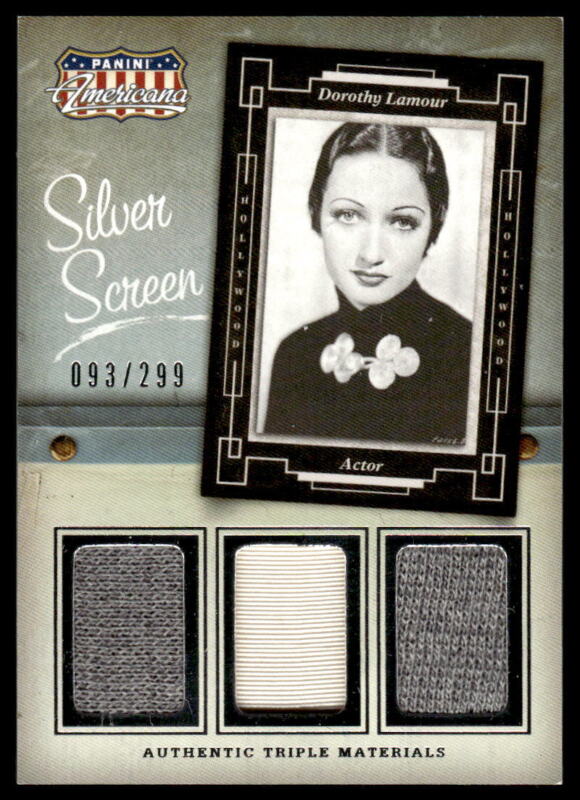 2015 PANINI AMERICANA DOROTHY LAMOUR ST-DL SILVER SCREEN TRIPLE MATERIALS 93/299