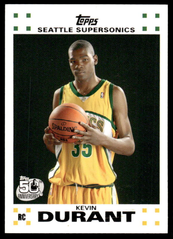 2007 TOPPS KEVIN DURANT 112 NRMT RC BASKETBALL SEATTLE SUPERSONICS