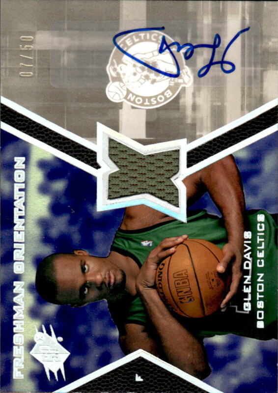 2007 SPX GLEN DAVIS FO-GD FRESHMAN ORIENTATION AUTOGRAPHS 7/50 BOSTON CELTICS