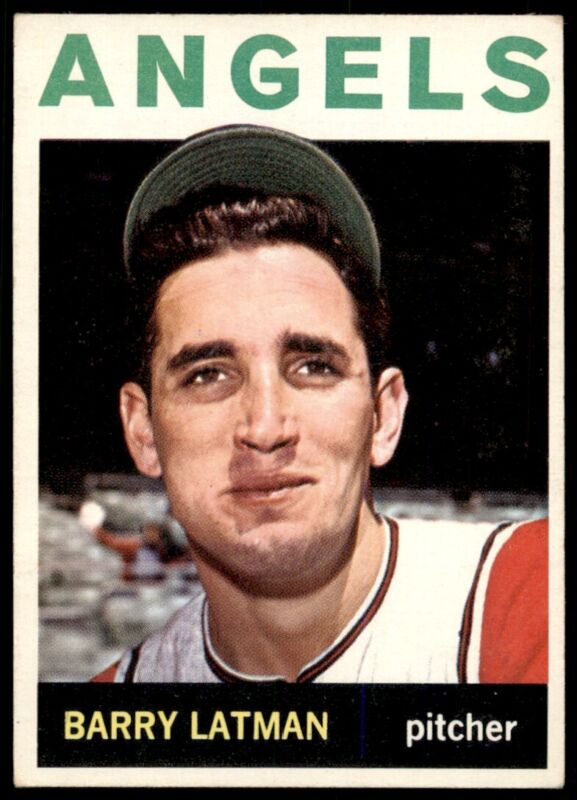 1964 TOPPS BARRY LATMAN 227 EXMT BASEBALL LOS ANGELES ANGELS