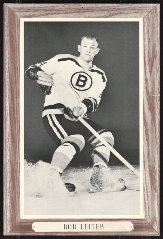 1964-67 BEE HIVE PHOTOS BOB LEITER NNO GOOD GROUP 3 BEEHIVE HOCKEY BOSTON BRUINS