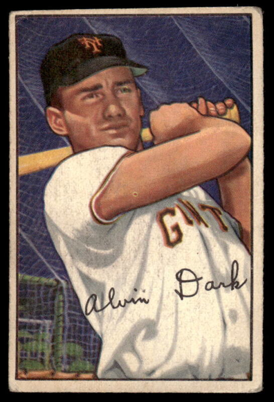 1952 BOWMAN ALVIN DARK 34 VG BASEBALL NEW YORK GIANTS