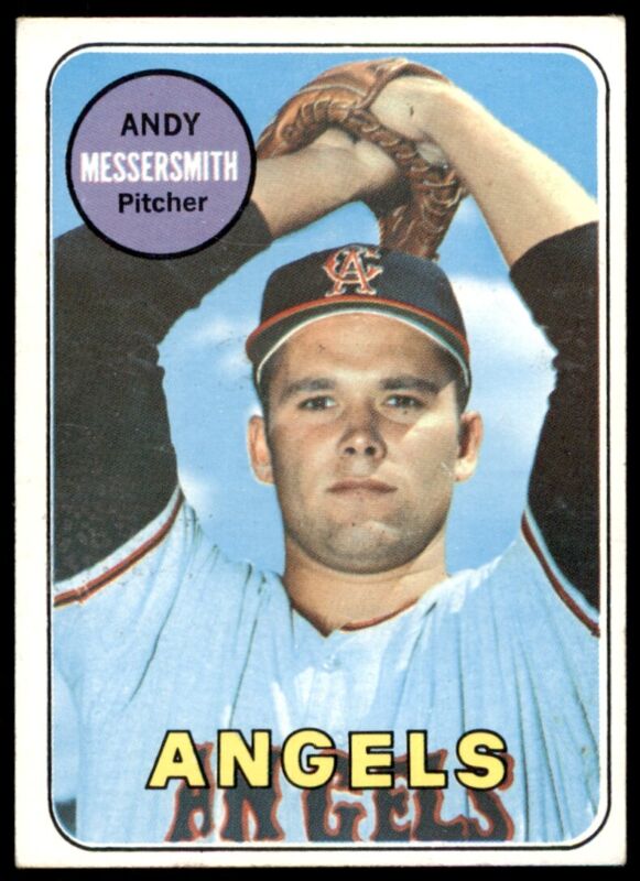 1969 TOPPS ANDY MESSERSMITH 296 EXMT RC BASEBALL CALIFORNIA ANGELS