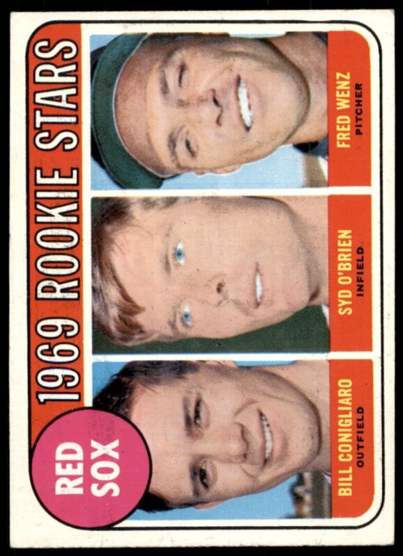 1969 TOPPS BILL CONIGLIARO 628 EXMT O'BRIEN WENZ RC BASEBALL BOSTON RED SOX