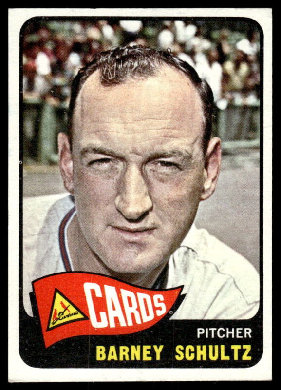 1965 TOPPS BARNEY SCHULTZ 28 EXMT BASEBALL ST. LOUIS CARDINALS