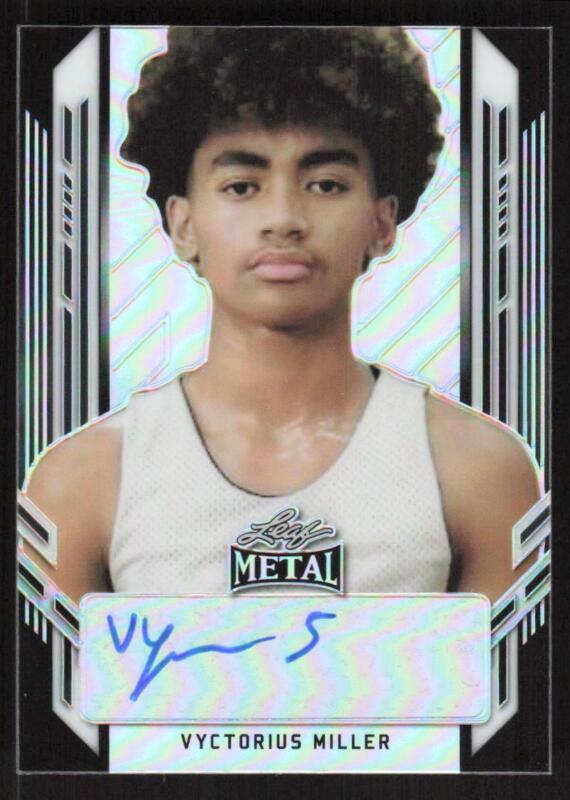 2021 PRO SET POWER VYCTORIUS MILLER PA-VM1 PORTRAIT AUTOGRAPH BLACK RC 2/15 LSU