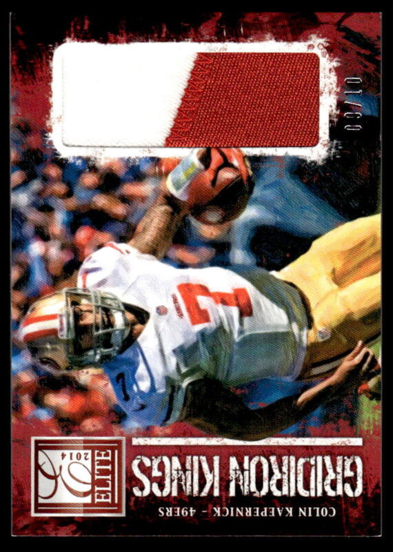 2014 PANINI ELITE COLIN KAEPERNICK 74 GRIDIRON JERSEY KINGS PATCH 9/10 49ERS