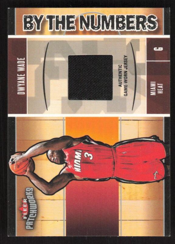 2003 FLEER PATCHWORKS DWYANE WADE BTN/DW NRMT BY NUMBERS JERSEYS RC MIAMI HEAT